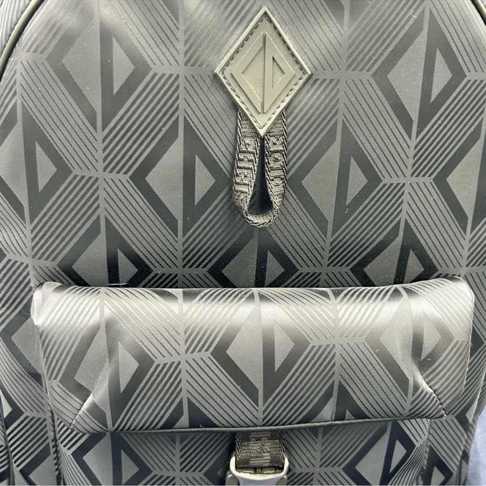 Dior diamond dark black backpack made in Italy NWT